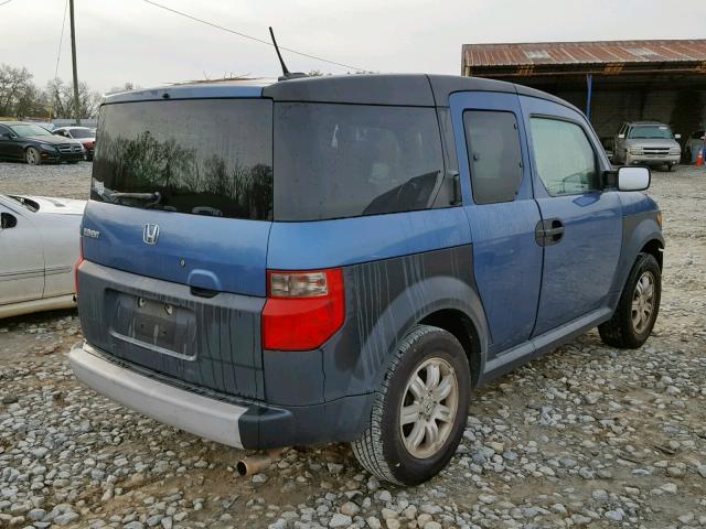 5J6YH18616L006532 - 2006 HONDA ELEMENT EX BLUE photo 4