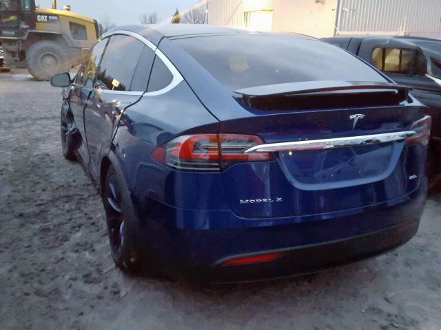 5YJXCBE21GF025528 - 2016 TESLA MODEL X BLUE photo 3