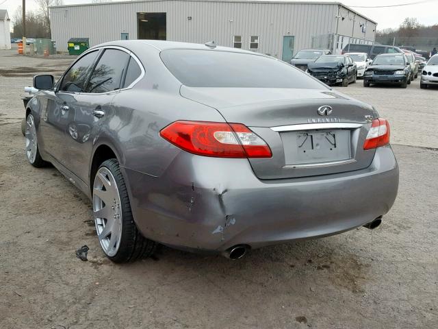 JN1AY1ARXBM570215 - 2011 INFINITI M56 X GRAY photo 3