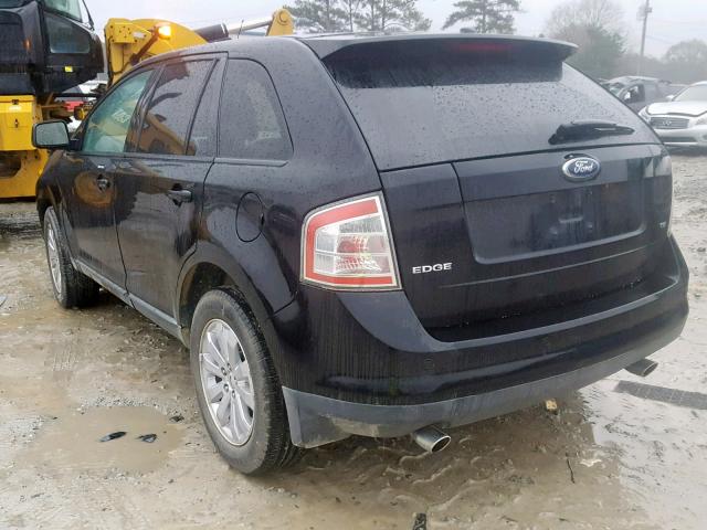 2FMDK38C17BA88184 - 2007 FORD EDGE SEL BLACK photo 3