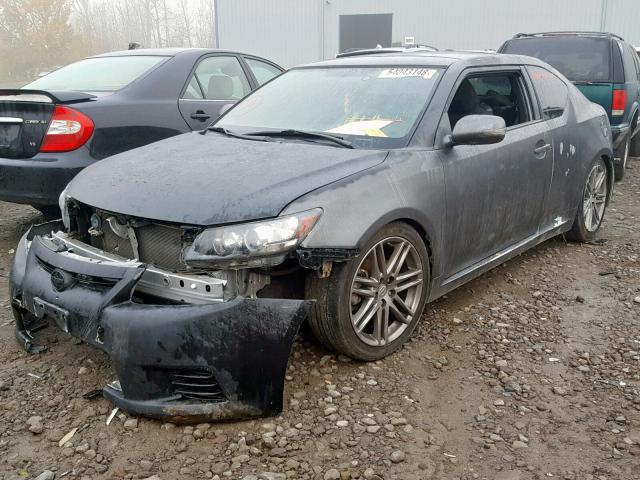 JTKJF5C76B3011779 - 2011 TOYOTA SCION TC BLACK photo 2