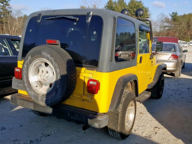 1J4FA49S2YP733358 - 2000 JEEP WRANGLER / YELLOW photo 4