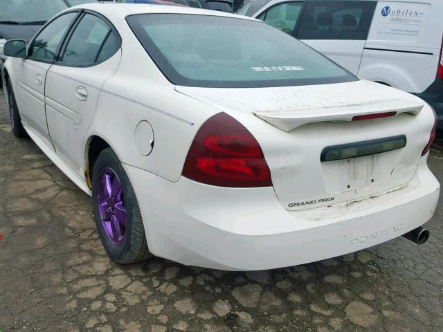 2G2WP522551284842 - 2005 PONTIAC GRAND PRIX WHITE photo 3