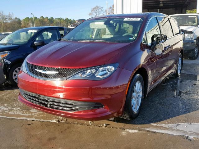 2C4RC1DG9HR519500 - 2017 CHRYSLER PACIFICA T BURGUNDY photo 2