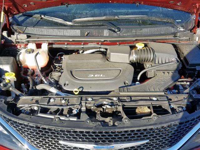 2C4RC1DG9HR519500 - 2017 CHRYSLER PACIFICA T BURGUNDY photo 7