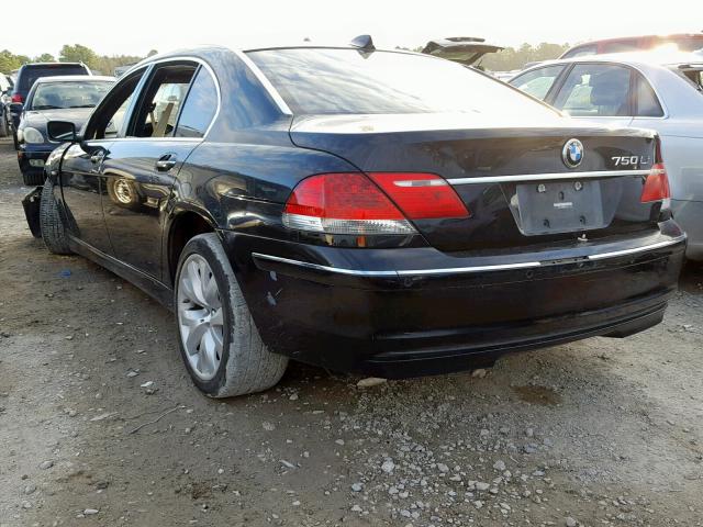 WBAHN83557DT66353 - 2007 BMW 750 BLACK photo 3