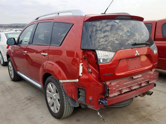 JA4LS31W59Z015818 - 2009 MITSUBISHI OUTLANDER BURGUNDY photo 3