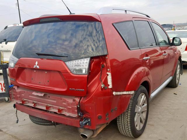 JA4LS31W59Z015818 - 2009 MITSUBISHI OUTLANDER BURGUNDY photo 4