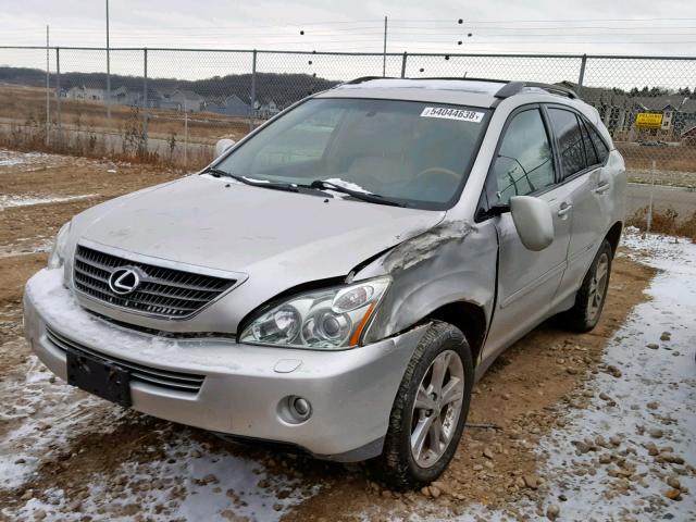 JTJHW31U672009088 - 2007 LEXUS RX 400H SILVER photo 2