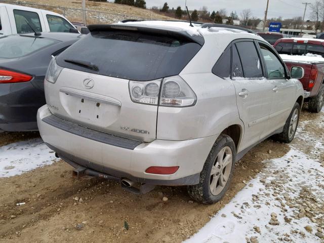 JTJHW31U672009088 - 2007 LEXUS RX 400H SILVER photo 4