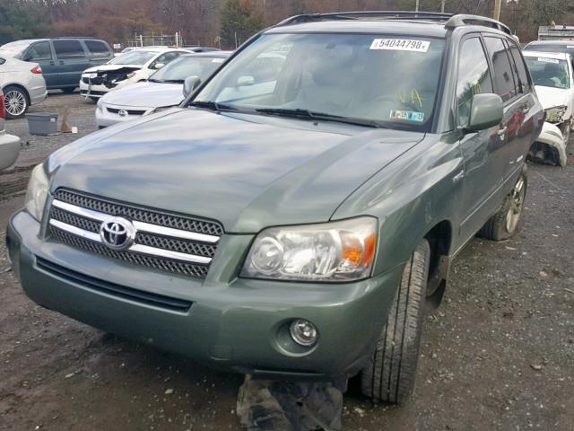 JTEHW21A170034586 - 2007 TOYOTA HIGHLANDER GREEN photo 2