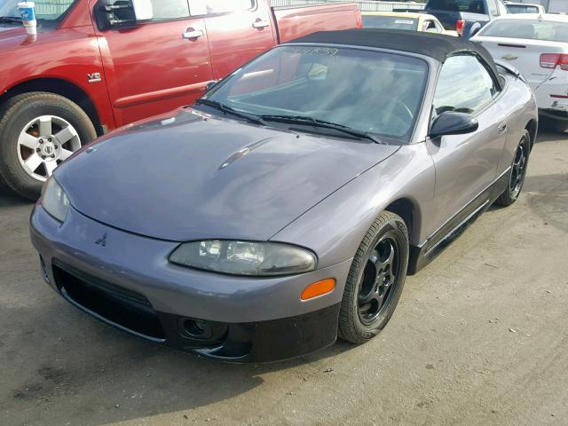 4A3AX35G2WE072480 - 1998 MITSUBISHI ECLIPSE SP GRAY photo 2