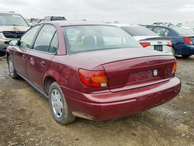 1G8ZH52872Z284056 - 2002 SATURN SL1 MAROON photo 3