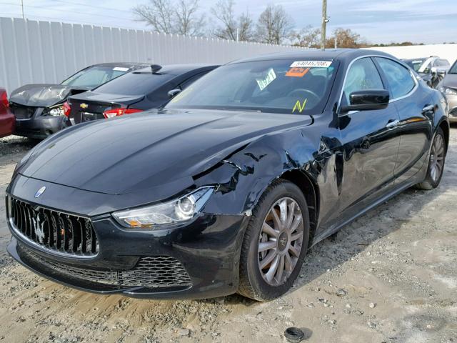 ZAM57XSA5E1084300 - 2014 MASERATI GHIBLI BLACK photo 2