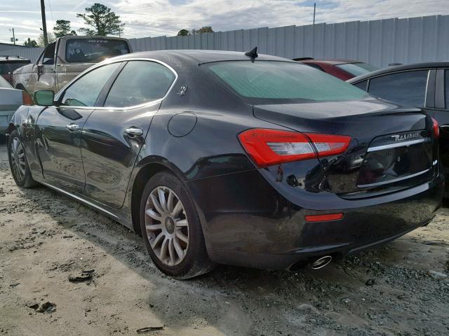 ZAM57XSA5E1084300 - 2014 MASERATI GHIBLI BLACK photo 3