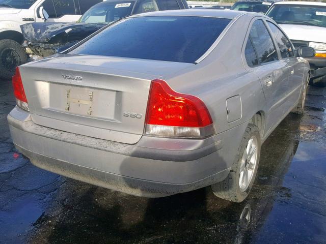 YV1RS61R122178275 - 2002 VOLVO S60 GRAY photo 4