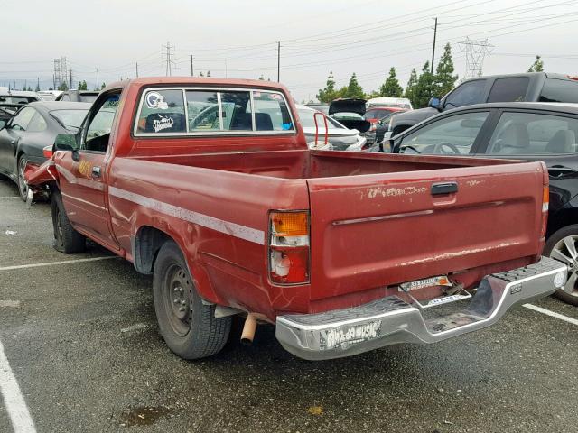 JT4RN81P7M5094406 - 1991 TOYOTA PICKUP 1/2 BURGUNDY photo 3