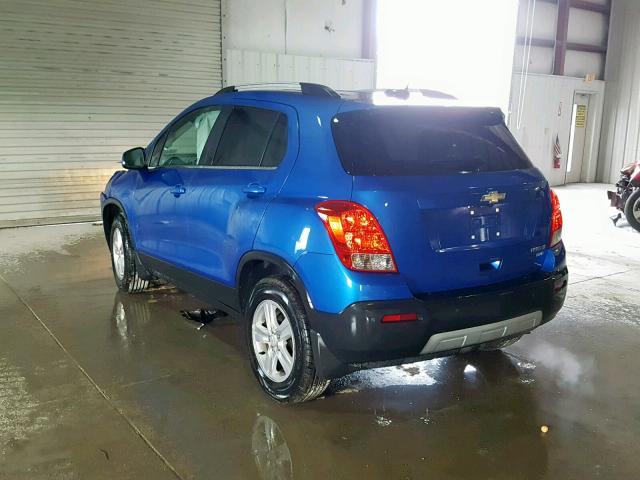 KL7CJPSB3GB536616 - 2016 CHEVROLET TRAX 1LT BLUE photo 3