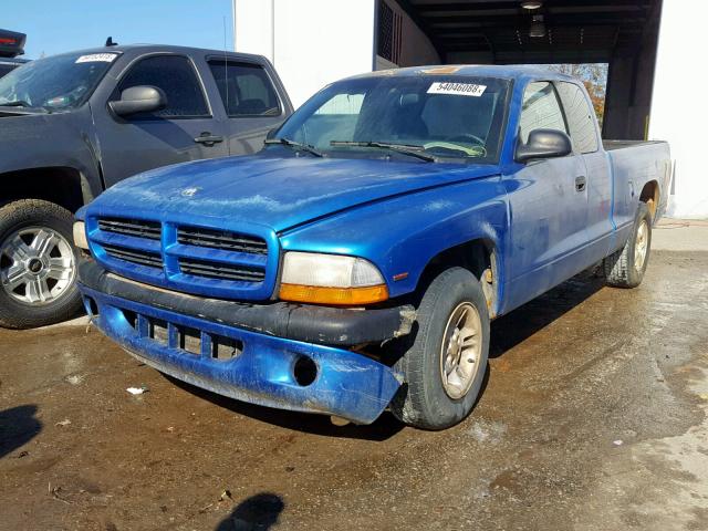 1B7FL22P9XS245482 - 1999 DODGE DAKOTA BLUE photo 2