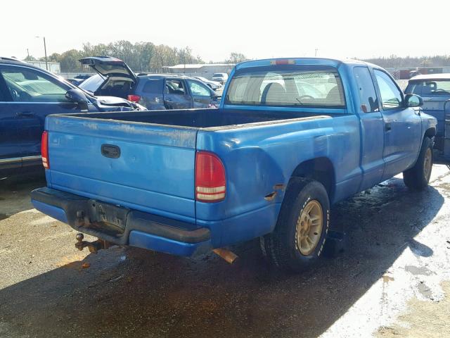 1B7FL22P9XS245482 - 1999 DODGE DAKOTA BLUE photo 4