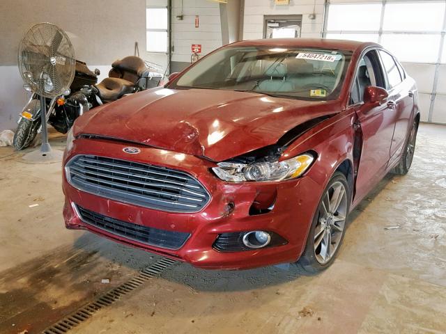 3FA6P0D9XFR124516 - 2015 FORD FUSION TIT RED photo 2