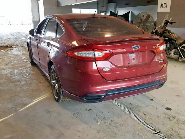 3FA6P0D9XFR124516 - 2015 FORD FUSION TIT RED photo 3