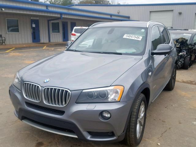 5UXWX5C56CL719295 - 2012 BMW X3 XDRIVE2 SILVER photo 2