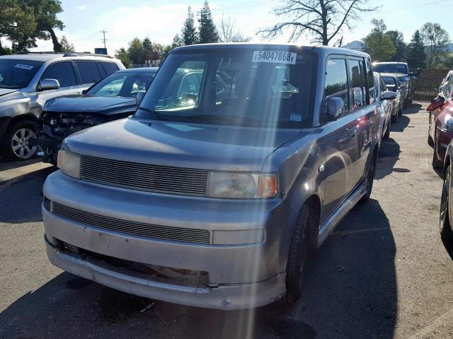 JTLKT334450196696 - 2005 TOYOTA SCION XB GRAY photo 2