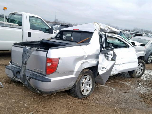 5FPYK1F41AB013363 - 2010 HONDA RIDGELINE SILVER photo 4