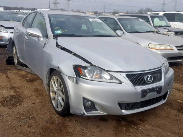 JTHCF5C25C5057015 - 2012 LEXUS IS 250 SILVER photo 1