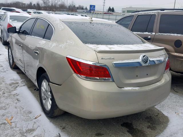 1G4GA5EC6BF184089 - 2011 BUICK LACROSSE C TAN photo 3