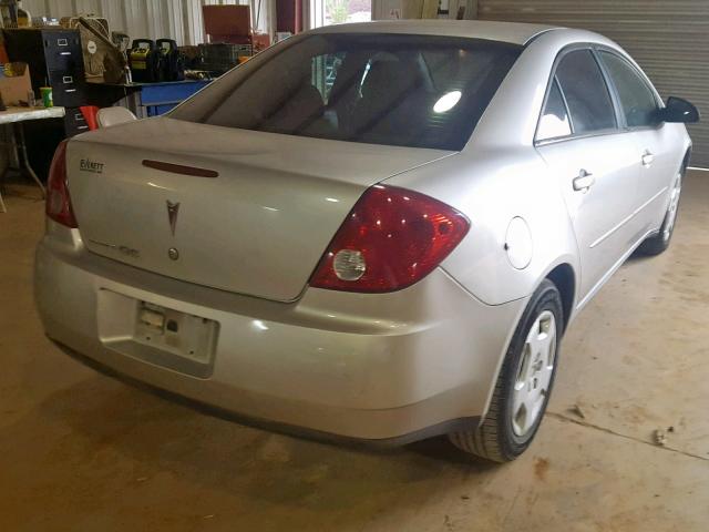 1G2ZF58B174205830 - 2007 PONTIAC G6 VALUE L SILVER photo 4