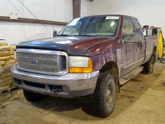 1FTSX31F7YED28829 - 2000 FORD F350 SRW S RED photo 2