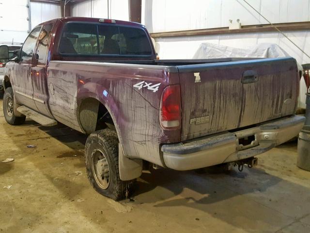 1FTSX31F7YED28829 - 2000 FORD F350 SRW S RED photo 3