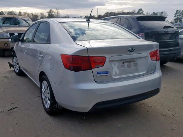 KNAFU4A27C5496134 - 2012 KIA FORTE EX SILVER photo 3