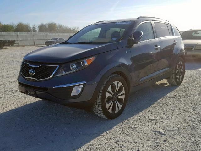 KNDPCCA68D7505047 - 2013 KIA SPORTAGE S BLUE photo 2