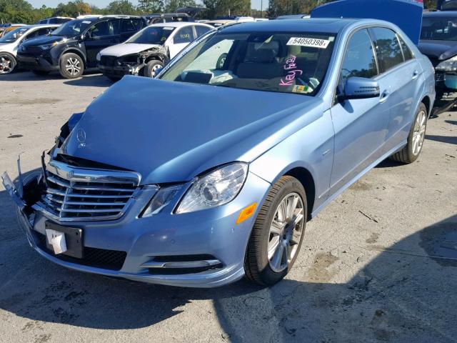 WDDHF8JB7CA653851 - 2012 MERCEDES-BENZ E 350 4MAT BLUE photo 2