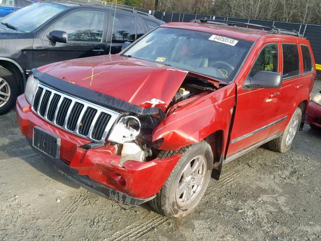 1J8HR58215C677648 - 2005 JEEP GRAND CHER RED photo 2