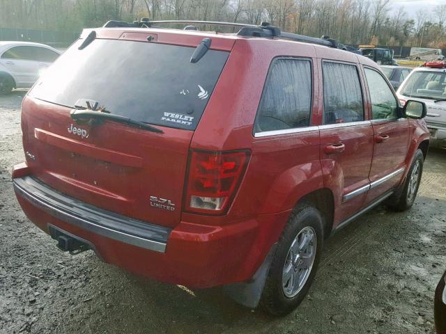 1J8HR58215C677648 - 2005 JEEP GRAND CHER RED photo 4