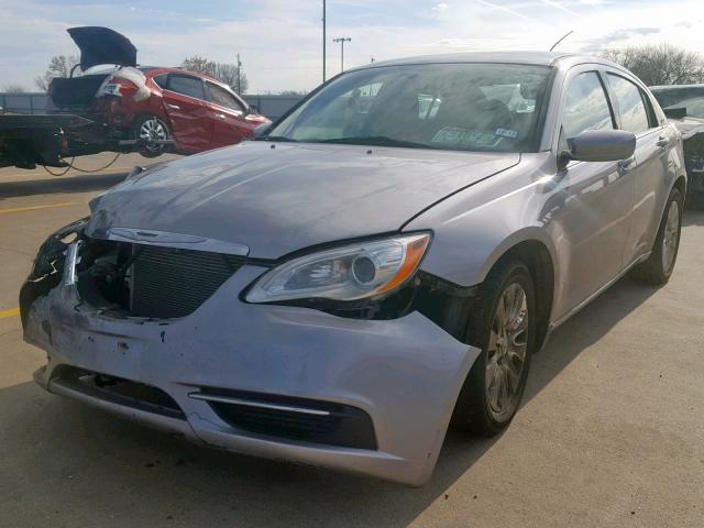 1C3CCBAB2EN208900 - 2014 CHRYSLER 200 LX SILVER photo 2