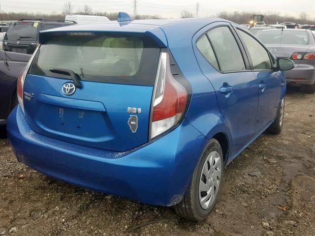 JTDKDTB36F1580847 - 2015 TOYOTA PRIUS C BLUE photo 4