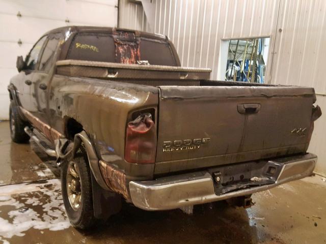 3D7KU28D53G732095 - 2003 DODGE RAM 2500 S GREEN photo 3