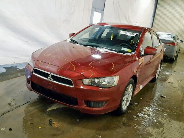 JA32U2FU7FU022158 - 2015 MITSUBISHI LANCER ES RED photo 2