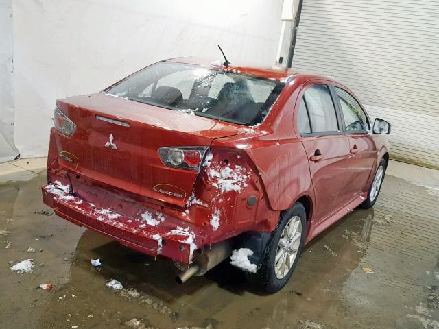 JA32U2FU7FU022158 - 2015 MITSUBISHI LANCER ES RED photo 4