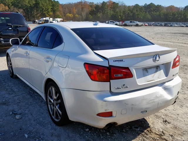 JTHBK262585055127 - 2008 LEXUS IS 250 WHITE photo 3