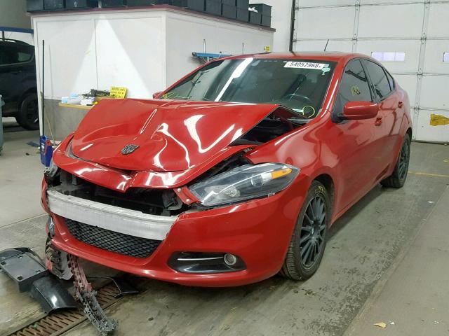 1C3CDFBA4DD268417 - 2013 DODGE DART SXT RED photo 2