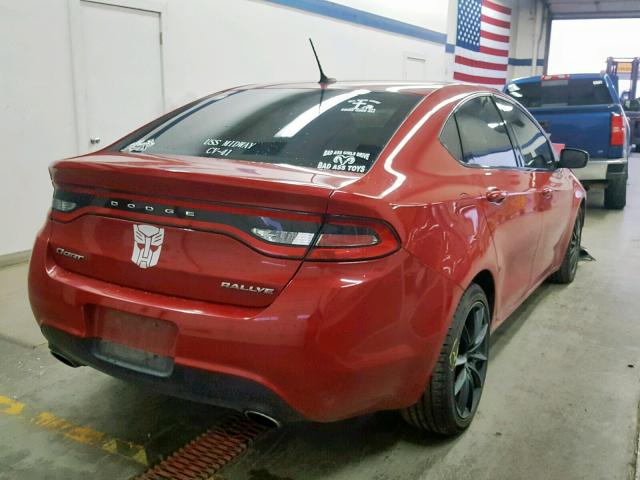 1C3CDFBA4DD268417 - 2013 DODGE DART SXT RED photo 4