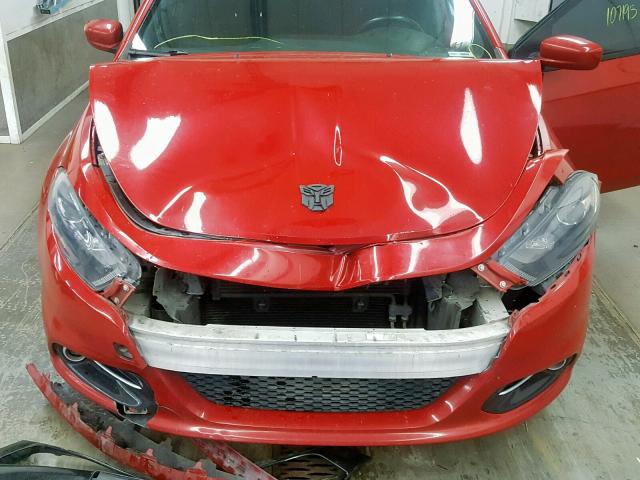 1C3CDFBA4DD268417 - 2013 DODGE DART SXT RED photo 7