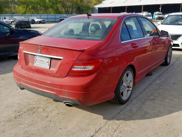 WDDGF5HB3CR228080 - 2012 MERCEDES-BENZ C 350 RED photo 4