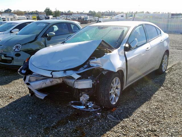 1C3CDFBA6DD170649 - 2013 DODGE DART SXT SILVER photo 2